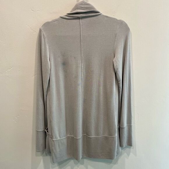 Athleta Sage Green Gray Open Front Cardigan - Size: XXS - Picture 2 of 15